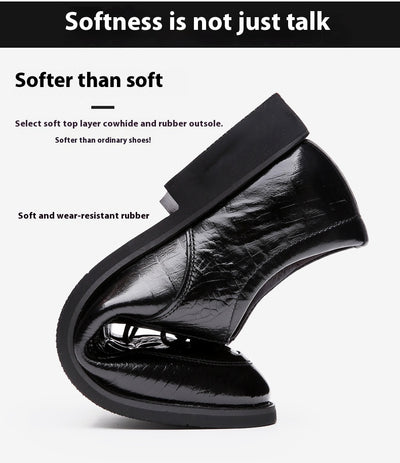 Zapatos de Cuero Cowhide Estilo Coreano Talla 36 - Punta Aguda Transpirables para Hombre - Image 9