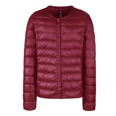 Chaqueta Acolchada Ligera Sin Cuello para Mujer - Abrigo Corto Versátil - Image 12