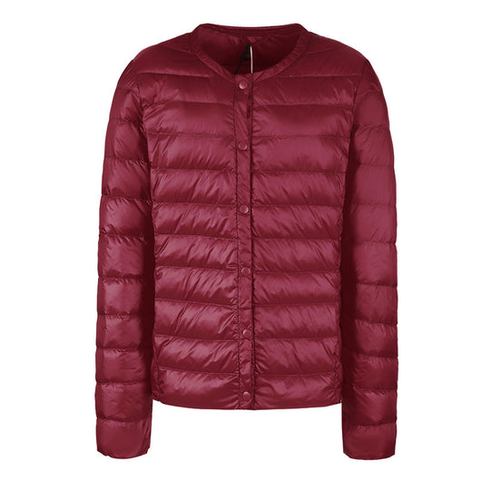 Chaqueta Acolchada Ligera Sin Cuello para Mujer - Abrigo Corto Versátil - Image 12