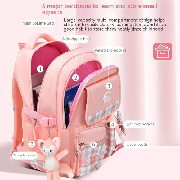 Mochila Escolar Infantil Grande con Diseño Cartoon Ligera y Cómoda