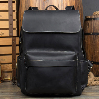 Mochila de Cuero Vintage Crazy Horse para Hombre - Estilo Retro Europeo - Image 5