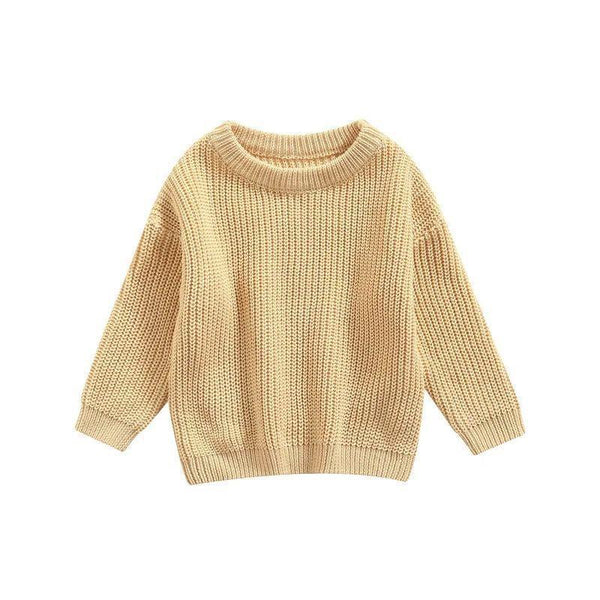 Suéter Casual de Cuello Redondo para Niñas - Colores Sólidos - Image 6