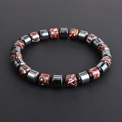 Pulsera Elástica de Piedra Negra Natural para Hombre - Image 10