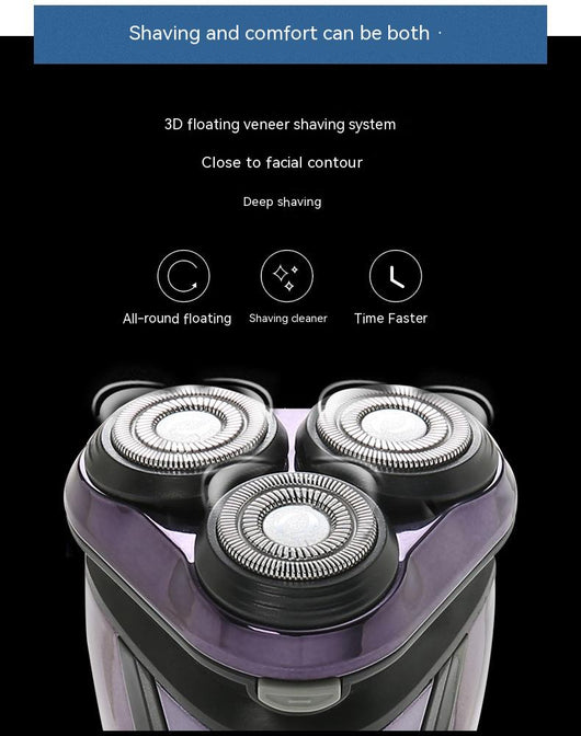 Afeitadora Eléctrica para Hombre Recargable USB - Lavable e Impermeable - Image 12