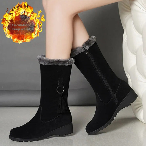 Botas Martin Forradas en Lana Sintética con Peluche Largo - Otoño Invierno