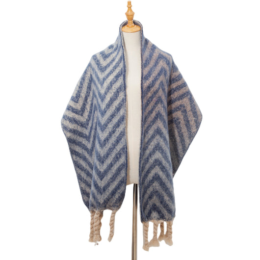 Chaqueta Tejida Otoño Invierno con Trenza Gruesa y Efecto Mohair - Image 2