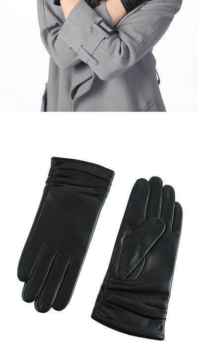 Guantes de Cuero para Motocicleta Invierno Mujer - Abrigo Térmico Reforzado - Image 13