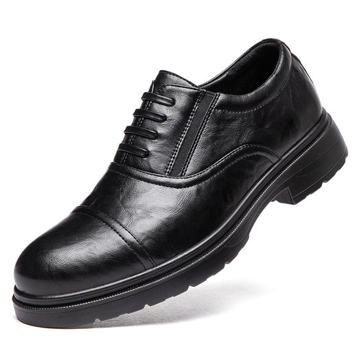 Zapatos Casuales de Cuero Genuino para Hombre con Suela Blanda Elevada - Image 5