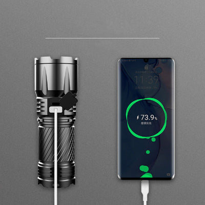 Linterna LED Táctica Recargable de Aluminio con Haz Ultrapoderoso - Image 4
