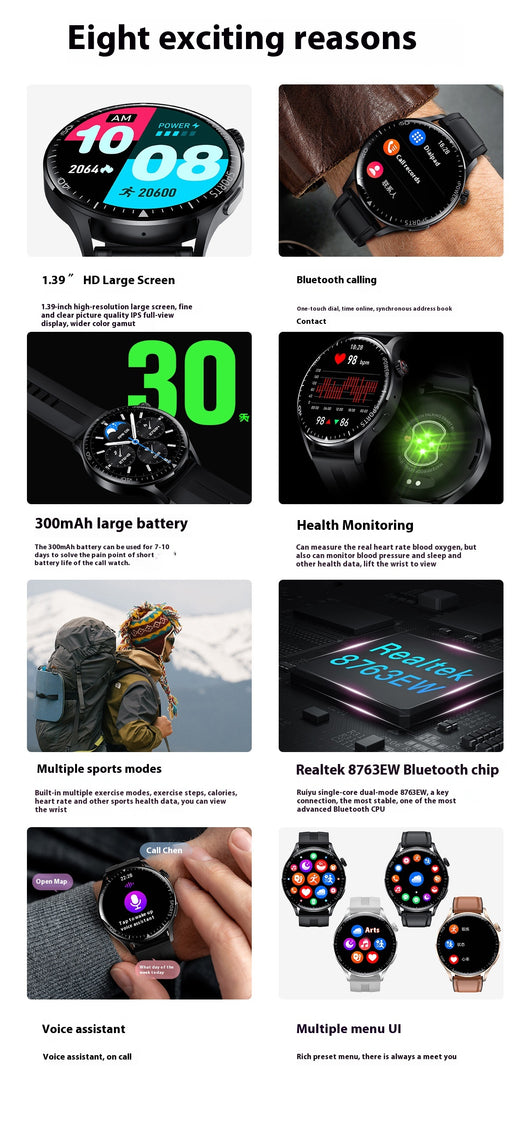 Reloj Inteligente Pantalla Grande HD con Monitoreo Cardíaco y Oxígeno en Sangre - Image 23