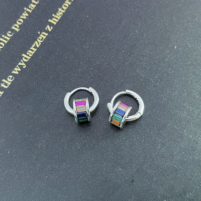 Aretes de Plata Esterlina S925 con Degradado - Diseño Minimalista y Elegante - Image 4