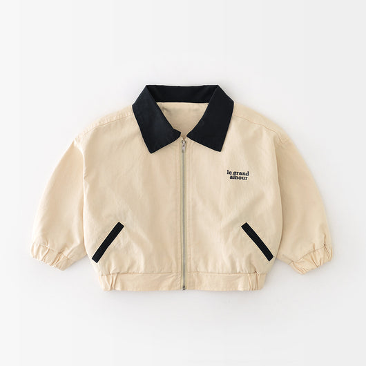 Cardigan con Cuello Grande y Cierre de Cremallera para Niños - Image 5