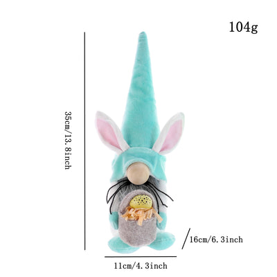 Muñeca Conejo de Pascua sin Rostro con Huevos - Image 2