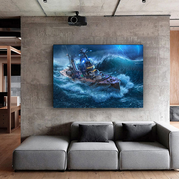 Cuadro Decorativo de Lienzo para Sala sin Marco con Sistema de Colgante Rimless