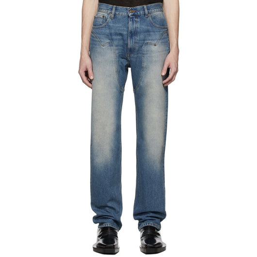 Pantalón Vaquero Slim Fit Azul Desteñido con Costuras Clásicas - Image 10