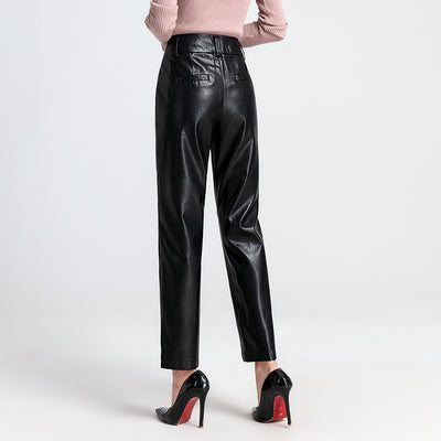 Pantalones de Lana de Oveja Cintura Alta Corte Recto - Image 7