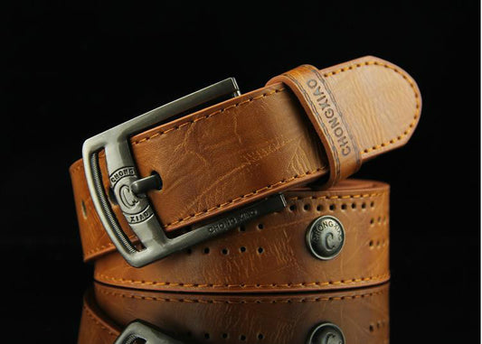 Cinturón Denim Casual para Hombre con Remaches Decorativos - Image 2