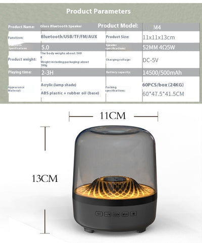 Subwoofer de Escritorio Bluetooth Negro y Oro - Image 16