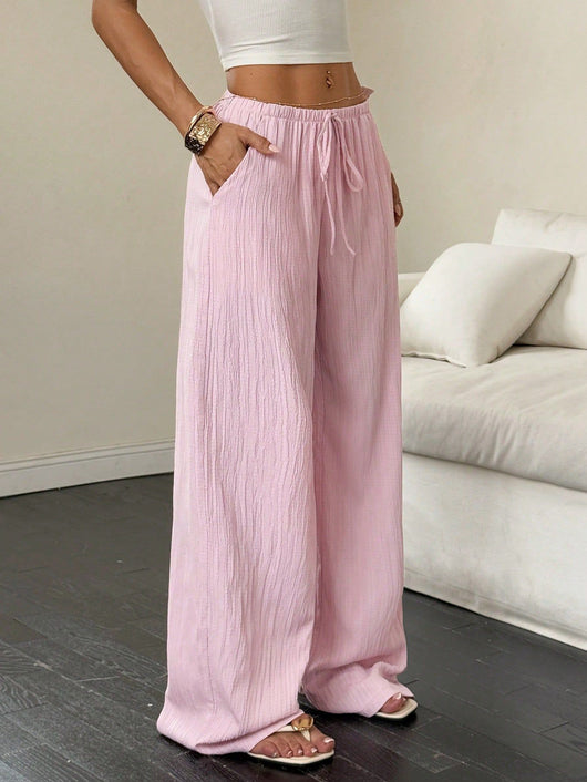 Pantalones Casuales para Mujer con Cintura Ajustable y Detalles de Cordones - Image 18
