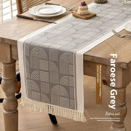 Mantel Largo de Algodón y Lino para Comedor - Image 10