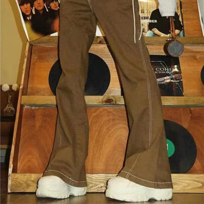 Pantalones Retro Talle Bajo Ajustados Micro Acampanados para Niña - Image 5