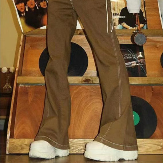 Pantalones Retro Talle Bajo Ajustados Micro Acampanados para Niña - Image 5