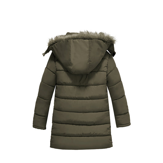 Chaqueta Acolchada para Niño con Cuello de Pelaje y Algodón Cálido - Image 10