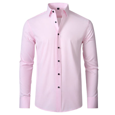 Camisa Ejecutiva de Línea Delgada en Color Sólido - Image 8