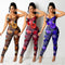 Mono Enterizo de Malla Estampada con Tirantes Ajustables