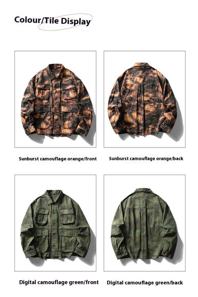 Chaqueta de Trabajo Camuflaje Tie-Dye para Hombre - Image 44