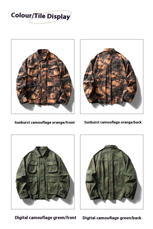 Chaqueta de Trabajo Camuflaje Tie-Dye para Hombre - Image 44