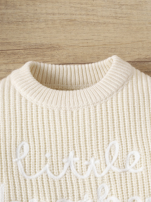 Suéter Infantil Cuello Redondo con Letras Bordadas y Estampado - Image 18