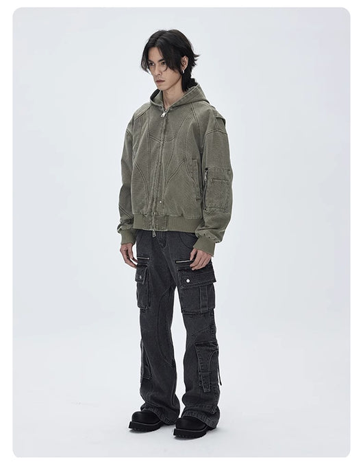 Chaqueta de Trabajo Pesada en Lona Lavada para Hombre - Image 15