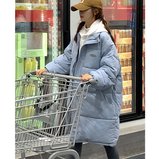 Abrigo Acolchado Largo Estilo Coreano para Mujer - Image 3