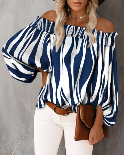Blusa Asimétrica con Mangas Farol Estampada - Image 8