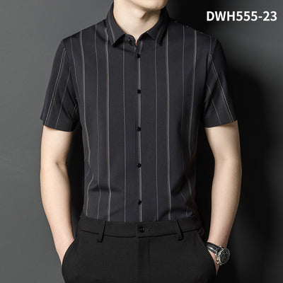 Camisa Manga Corta Ice Silk Sin Costuras para Hombre - Image 26