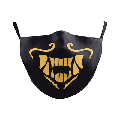 White dust mask with a colorful Day of the Dead sugar skull design, featuring a skeletal mouth and floral accents. - Image 16