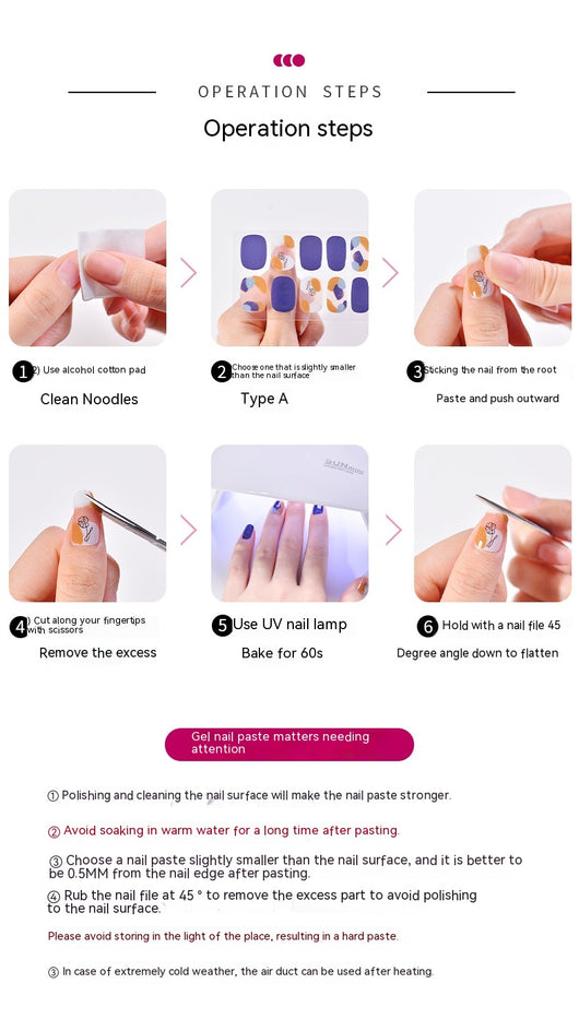Esmalte Gel UV Rosado con Stickers para Uñas de Verano - Image 14