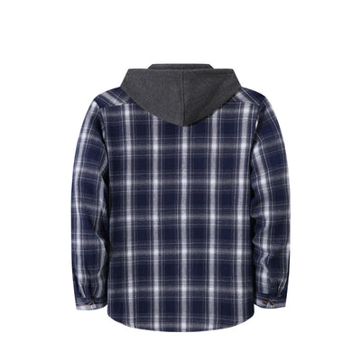 Chaqueta Hoodie Cuadriculada Moderna para Hombre - Image 24