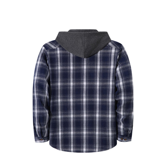 Chaqueta Hoodie Cuadriculada Moderna para Hombre - Image 24