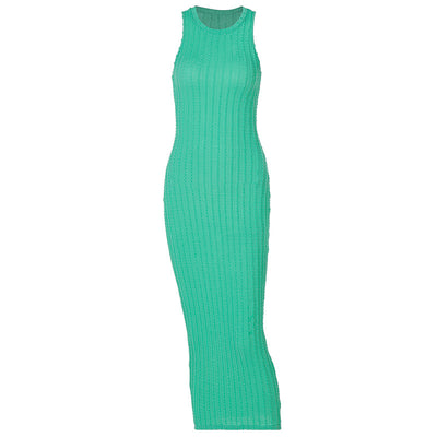 Vestido Tejido sin Mangas Cuello Redondo para Mujer - Estilo Otoño - Image 5
