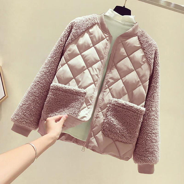 Chaqueta Acolchada de Algodón con Costuras Reforzadas para Mujer