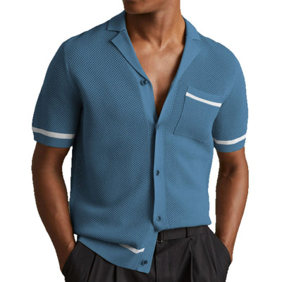 Polo Cubano de Manga Corta en Punto para Hombre - Estilo Verano - Image 5