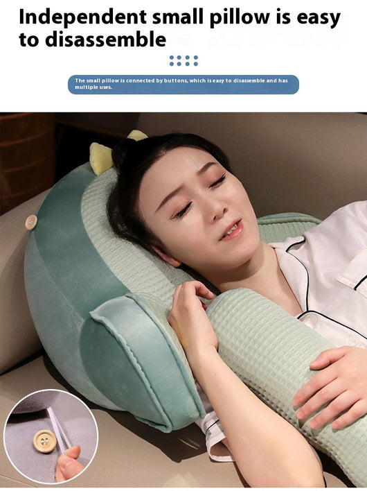 Almohada Lumbar de Seda Waffle con Efecto Frío - Soporte Ergonómico para Espalda - Image 19
