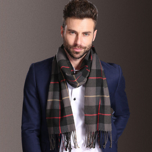 Bufanda Escocesa para Hombre Invierno Cálida Estilo Europa - Image 12