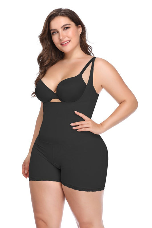 Jumpsuit Enterizo Melocotón con Corset para Mujer Talla Grande - Image 2