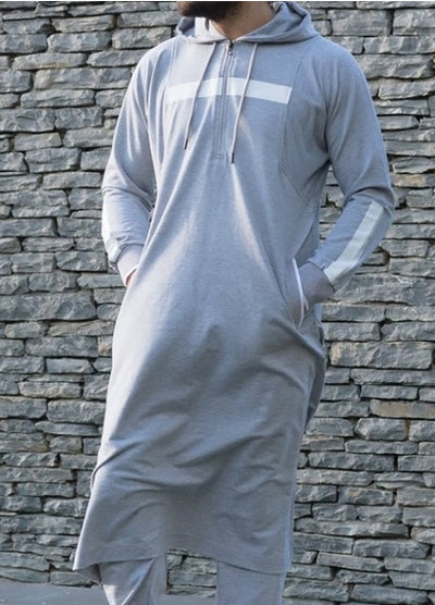 Túnica Islámica Hombre con Capucha y Bolsillos - Thobe Saudí Premium - Image 5