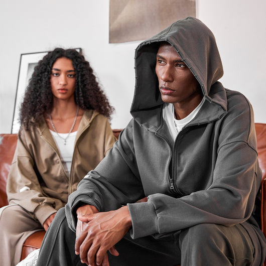 Abrigo Sudadera con Capucha Forrada en Fleece para Hombre - Image 3