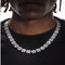 Collar de Oro Blanco 18K con Diamantes de Azúcar de Roca
