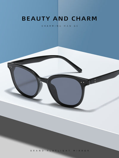 Jelly yellow frame sunglasses with green lenses, featuring a rounded cat-eye shape for UV protection and fashion. - Image 27